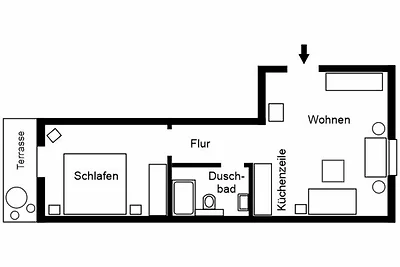 Ferienwohnung 40 qm