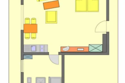 Ein-Raum-FeWo Typ S2 im Souterrain