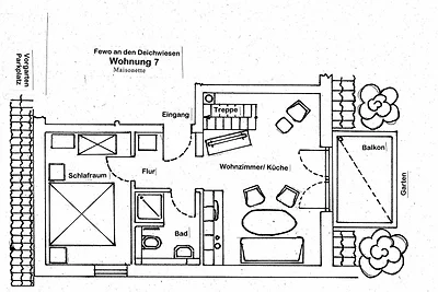 Fewo Deichwiesen 07-2 SZ bis max. 5 Pers.