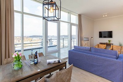 Penthouse Etage 1 Schlafzimmer, Blick zur Tra...