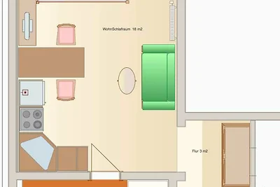 Single Apartment Nr. 9, 2.OG, Ostbalkon