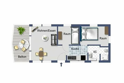 Casa su barca Vacanza single Krummin
