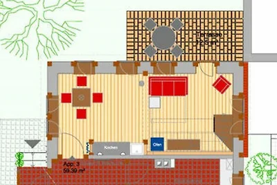 gemütliches Apartment mit Terrasse im Katzenh...