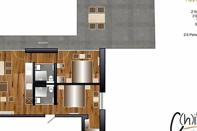 Appartement Daheim für 2-4 Personen 50m² mit ...