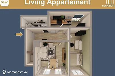 *Living* 2-Zimmer-Appartement mit Küche