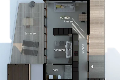 Apartment 2, 47 m², max. 2 Erw + Ki.