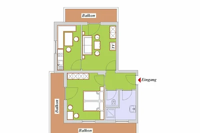 COMFORT APPARTEMENT 4 Personen