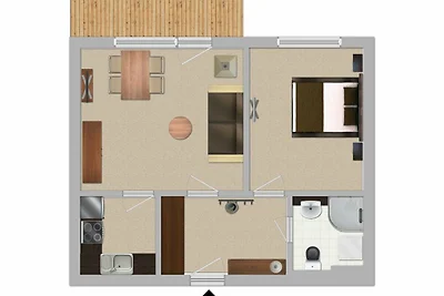 5-Sterne-App. 70, 3.OG, 2 Zi.,Haus Nordland