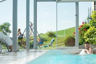 Doppelzimmer mit Balkon und Gartenblick