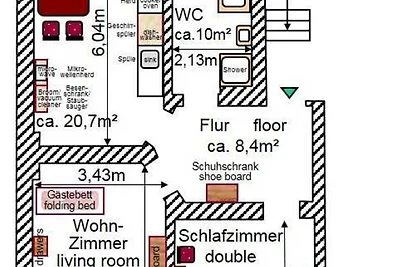 I. OG 82m², 2 Zi. mit Balkon