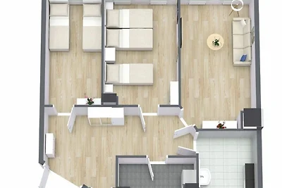 Apartment mit 2 Schlafzimmer (95m²)