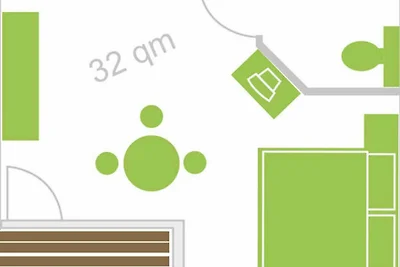Ferienwohnung 2 - 32qm (2 Personen), Balkon