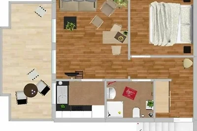 schöne 2-Raum-Ferienwohnung mit Balkon