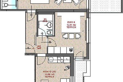 Appartement für 3-5 Personen