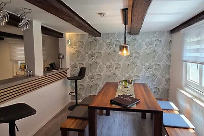 4-Raum Ferienhaus In den Auen, Badewanne/Dusc...
