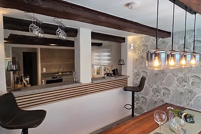 4-Raum Ferienhaus In den Auen, Badewanne/Dusc...