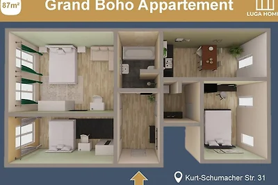 *Grand Boho* 4-Zimmer-Appartement mit...