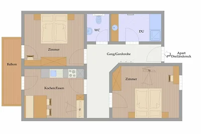 Apart (B) Dreiländereck 75m²