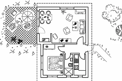Strandhaus mit Kaminofen Bungalow Goting*