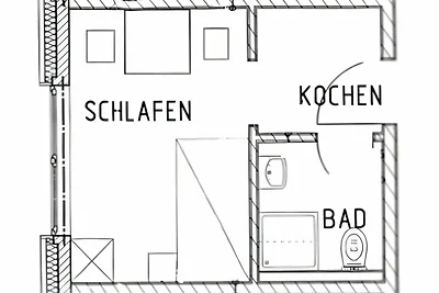 1-Personen-Apartment+