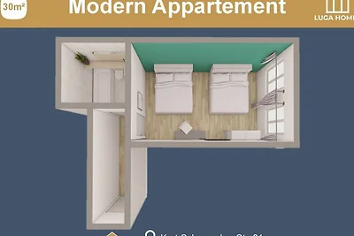 *Modern* Studio mit Wohnküche
