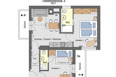 Ferienwohnung Riederstein 8 - 3 Sterne