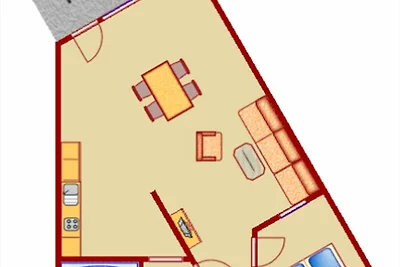 App 2/24 - Gemütliche Fewo mit Balkon für 2-4...