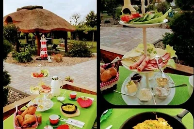 Schlafen im Fass mit Sonnenuntergang Blick