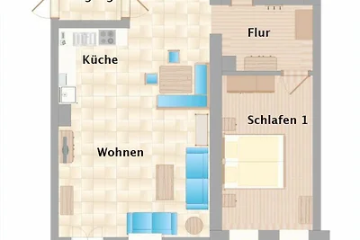 Blaue Wohnung 1