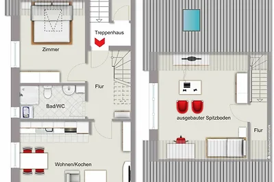 Ferienwohnung mit Balkon