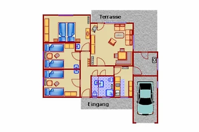 Komfortables Ferienhaus mit Bergblick (HT,...