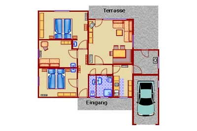 Ferienhaus mit grosser Süd-West-Sonnenterrass...