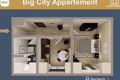 *Big City* 2-Zimmer-Appartement mit Wohnküche