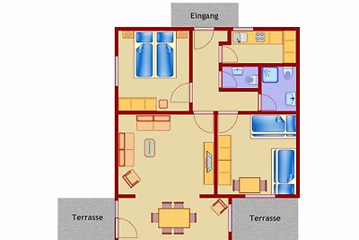 Ferienhaus (7) gut ausgestattet für 6 P.