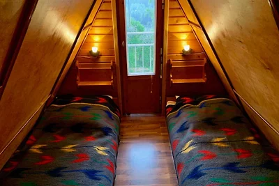Finnhütte mit Schlafboden