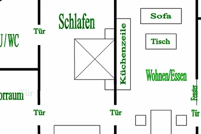 Fewo S-Süd L 4, 43 m², max. 2 Pers.