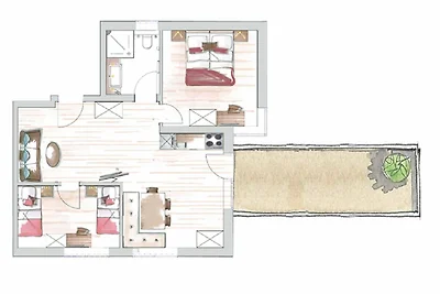Wohnung Typ C für 4-6 Personen
