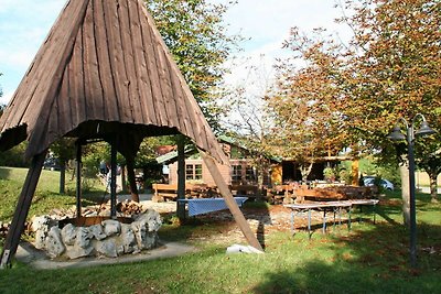 LTD-03 Holzblockhaus mit SW-Terrasse für 4 P.