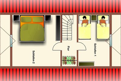 Ferienhaus 50 Lederstrumpf 66qm bis 4 Persone...