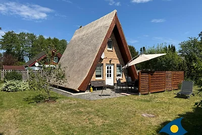 Reetdachhütte im Birkenhain
