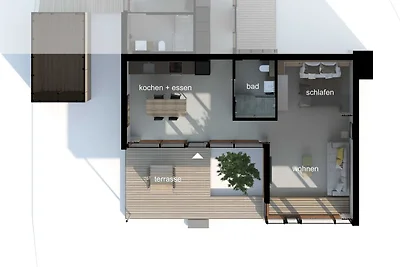 Apartment 1, 55m², max. 2 Erw + Ki. bis 14 J.