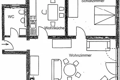Nichtraucher-Ferienwohnung, 76qm, 1 Schlafrau...