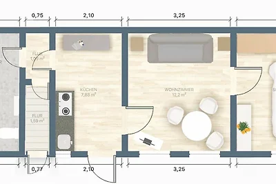 Lütt Haven-Ferienwohnung Strandkorb