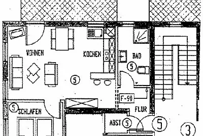 Ferienwohnung mit Balkon in Bäderstilvilla