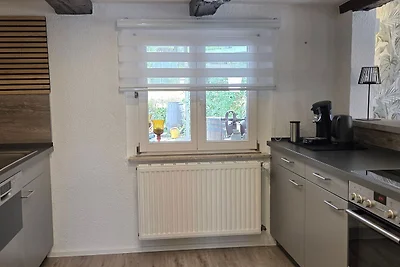 4-Raum Ferienhaus In den Auen, Badewanne/Dusc...