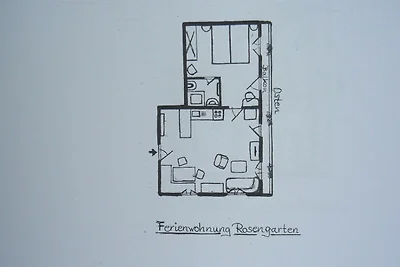 Ferienwohnung Rosengarten im Haus zum Staun