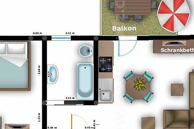FeWo 2 / Dünengras mit Balkon - sehr...
