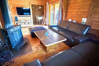 LTD-48 - Holzblockhaus mit überdachter...