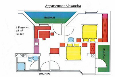 Appartement Alexandra für 3-4 Personen