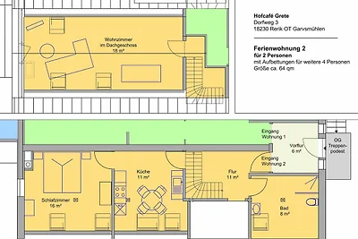 XL/ 4-Raum-FeWo (124m²) 4-8 Pers.